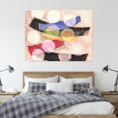 Drijvende vormen, abstracte kunst, canvas afdruk (Insitu (Slaapkamer))