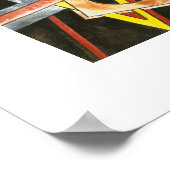 Drijvende vormen met handschilderd modern geometri poster (Hoek)