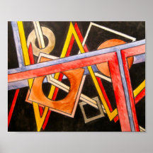 Drijvende vormen - moderne Bauhaus Geometrische ku