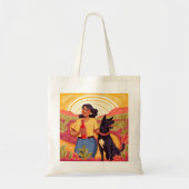 Drijvende vrouw met Tequila en haar reddingshond T Tote Bag (Voorkant)