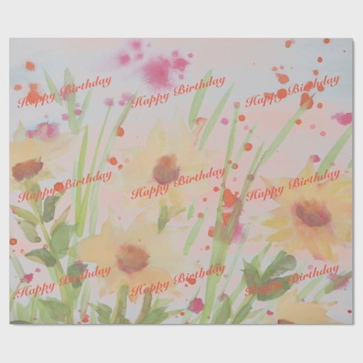 Drijvende Waterverf Ontworpen papierproducten Cadeaupapier (Vlak)