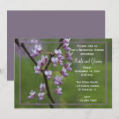 Drijvende weduwenbomen repetitie binnenste uitnodi kaart (Voorkant / Achterkant)