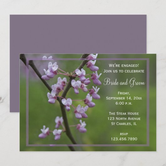 Drijvende weduwenbomen Uitnodiging van de Partij v (Voorkant / Achterkant)