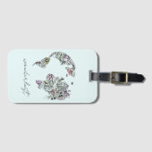 Drijvende Wereldkaart Wanderlust Bagagelabel (Voorkant (horizontaal))