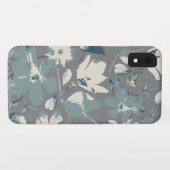 Drijvende wijnstokken Grijze blauwe crème - Floren Case-Mate iPhone Case (Achterkant (horizontaal))