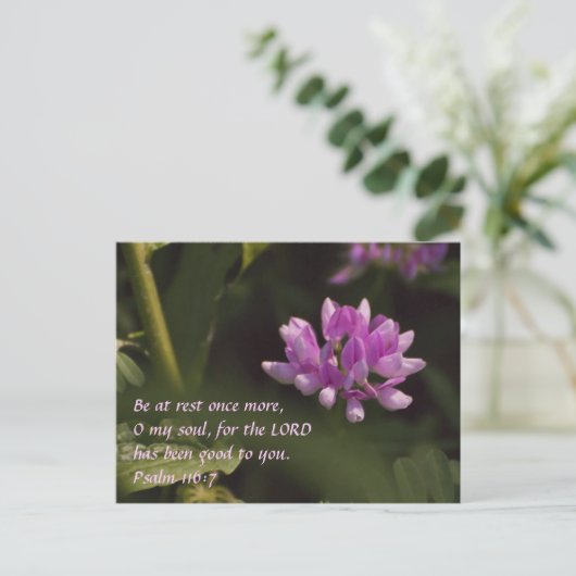 Drijvende wilde bloem briefkaart (Staand voorkant)