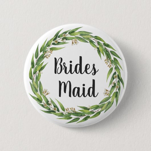 Drijvende wilde olievlek Wreate Bridesmaid Ronde Button 5,7 Cm (Voorkant)