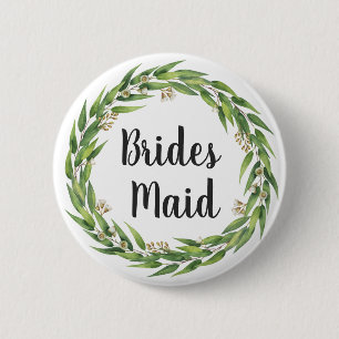 Drijvende wilde olievlek Wreate Bridesmaid Ronde Button 5,7 Cm