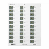 Drijvende witte peren bloesems etiket (Full Sheet)