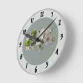 Drijvende witte peren bloesems ronde klok (Hoek)