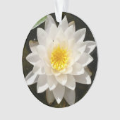 Drijvende Witte Waterlelie Lotus Ornament (voorkant)