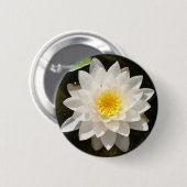Drijvende Witte Waterlelie Lotus Ronde Button 5,7 Cm (Voorkant /achterkant)