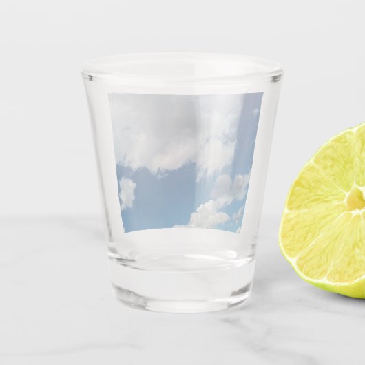 Drijvende wolken shot glas (Achterkant)