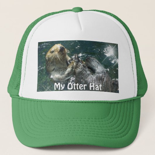 Drijvende Zee Otter "Mijn Otter Pet!" Trucker Hat Trucker Pet (Voorkant)