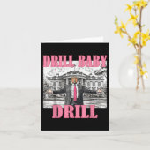 Drill Baby Drill Amerikaans 2025 Trump President Kaart (Gele Bloem)