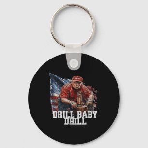 Drill Baby Drill Amerikaans 2025 Trump President Sleutelhanger