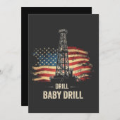 Drill Baby Drill Amerikaanse Trump Energie Economi Aankondiging (Voorkant / Achterkant)