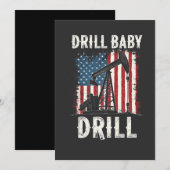 Drill Baby Drill Amerikaanse Trump Energie Economi Bedankkaart (Voorkant / Achterkant)