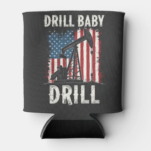 Drill Baby Drill Amerikaanse Trump Energie Economi Blikjeskoeler (Voorkant)