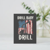 Drill Baby Drill Amerikaanse Trump Energie Economi Briefkaart (Staand voorkant)