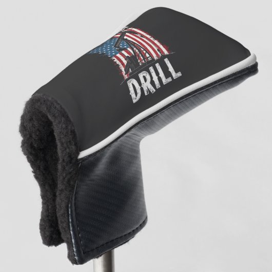 Drill Baby Drill Amerikaanse Trump Energie Economi Golfheadcover (3/4 voorkant)