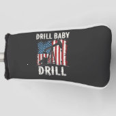 Drill Baby Drill Amerikaanse Trump Energie Economi Golfheadcover (Voorkant)