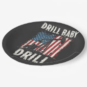Drill Baby Drill Amerikaanse Trump Energie Economi Papieren Bordje (Gekanteld)