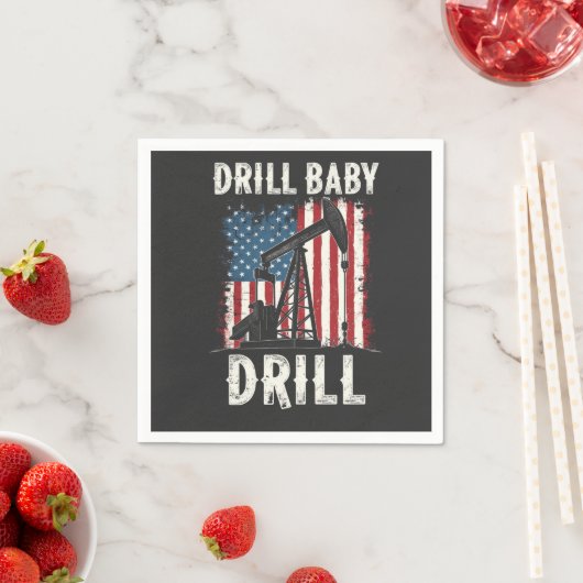 Drill Baby Drill Amerikaanse Trump Energie Economi Servet (Insitu)