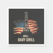 Drill Baby Drill Amerikaanse Trump Energie Economi Servet (Voorkant)