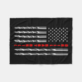 Drill Baby Drill Amerikaanse Vlag Patriottisch Don Fleece Deken (Voorkant (Horizontaal))