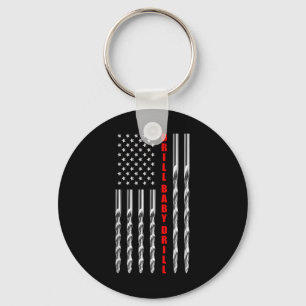Drill Baby Drill Amerikaanse Vlag Patriottisch Don Sleutelhanger