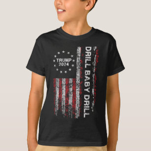 Drill Baby Drill Trump 2024 President Verkiezingsv T-shirt
