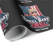 Drill Baby Drill Trump 2025, de Amerikaanse onafha Cadeaupapier (Rol Hoek)