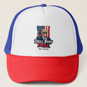 Drill Baby Drill Trump 2025, de Amerikaanse onafha Trucker Pet