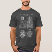 Drill Bit BlueprintPetroleum Engineer T-shirt (Voorkant)
