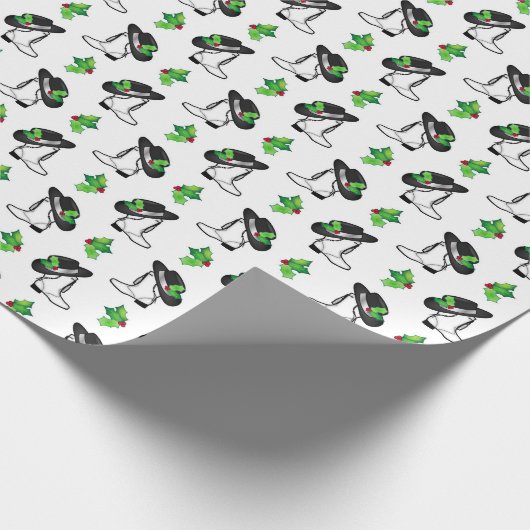 Drill Dance Team Kerstmis Boot and Pet Cadeaupapier (Hoek)