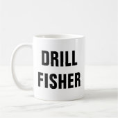 Drill Fisher Grappige IJsvissen Quotes Koffiemok (Links)