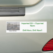 DRILL HIER, DRILL NU 3 BUMPERSTICKER (Op auto)