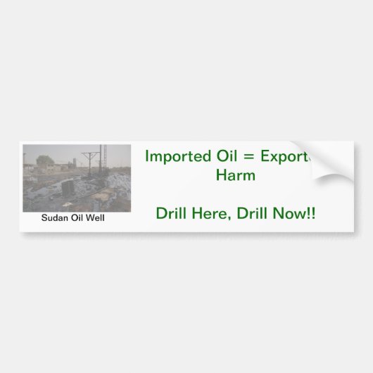 DRILL HIER, DRILL NU 3 BUMPERSTICKER (Voorkant)