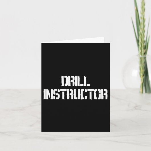 Drill Instructor Boot Camp Kleding Kaart (Voorkant)