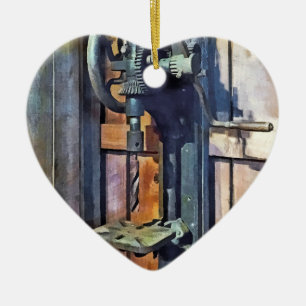 Drill Press in Shop Keramisch Ornament
