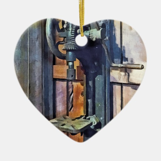 Drill Press in Shop Keramisch Ornament (Voorkant)