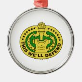 DRILL SERGEANT FILLED METALEN ORNAMENT (Voorkant)