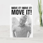 DRILL SERGEANT PENCIL SKETCH FUNNY BIRTHDAY CARD KAART (Voorkant)