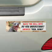 Drill Sergeant Pitbull Ja Sir Bumpersticker (Op auto)