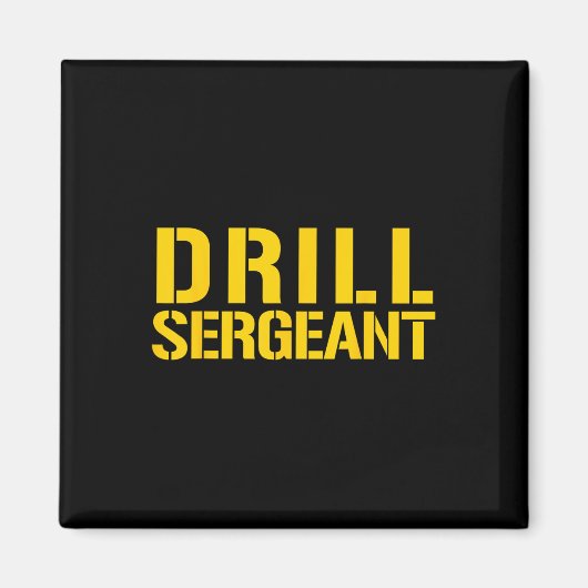 Drill Sergeant Uniform Militair Boot Camp Instruct Magneet (Voorkant)