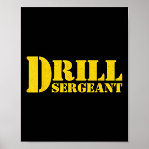Drill Sergeant Uniform Militair Boot Camp Instruct Poster