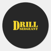 Drill Sergeant Uniform Militair Boot Camp Instruct Ronde Sticker (Voorkant)