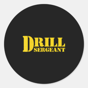 Drill Sergeant Uniform Militair Boot Camp Instruct Ronde Sticker