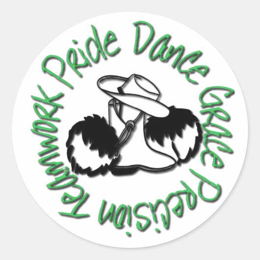 Drill Team - Dance Grace Precision-team Pride Ronde Sticker (Voorkant)